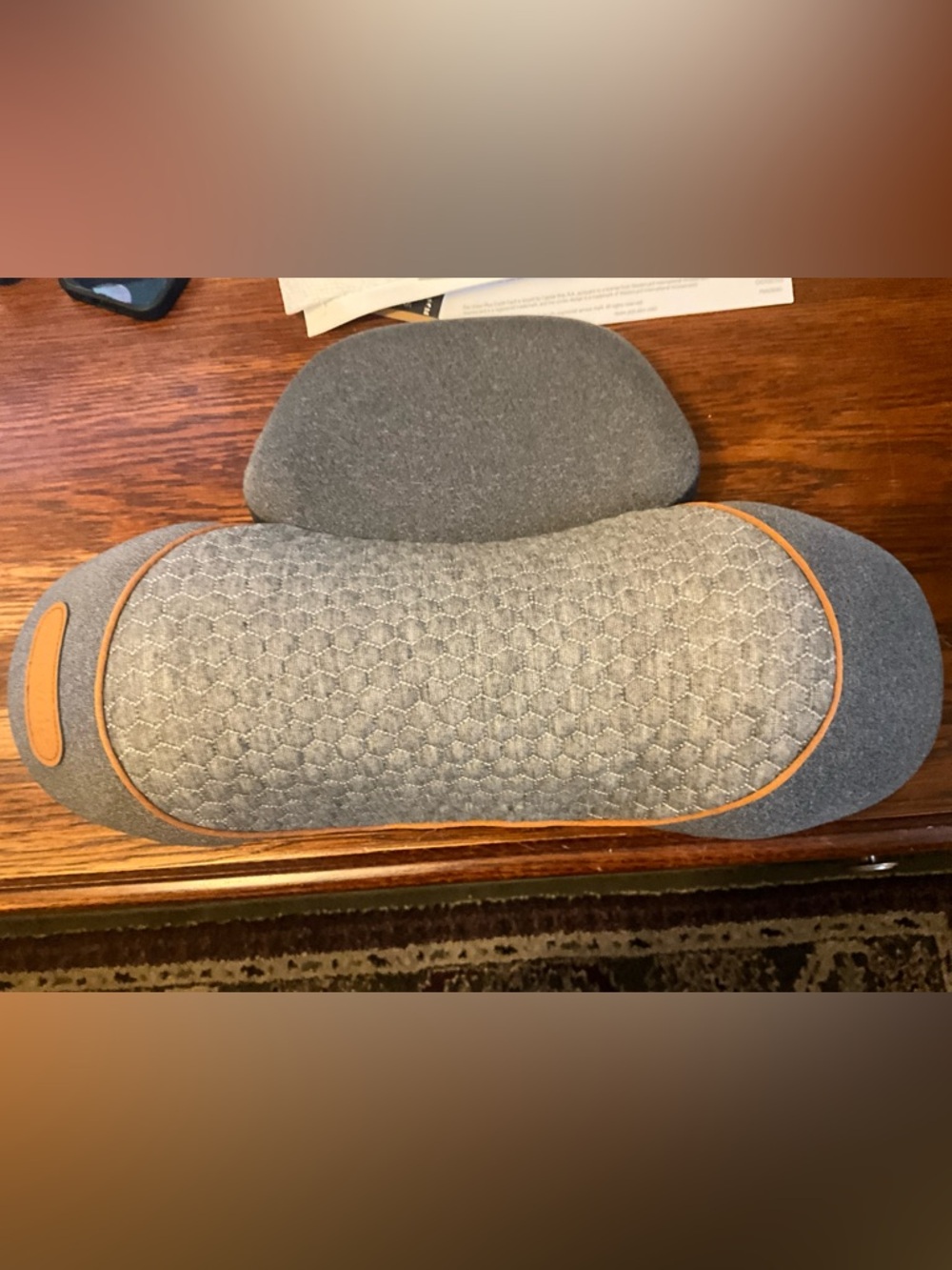 Brown Leather-Look Heated Neck/Back Massager with USB - Picture 2 of 5